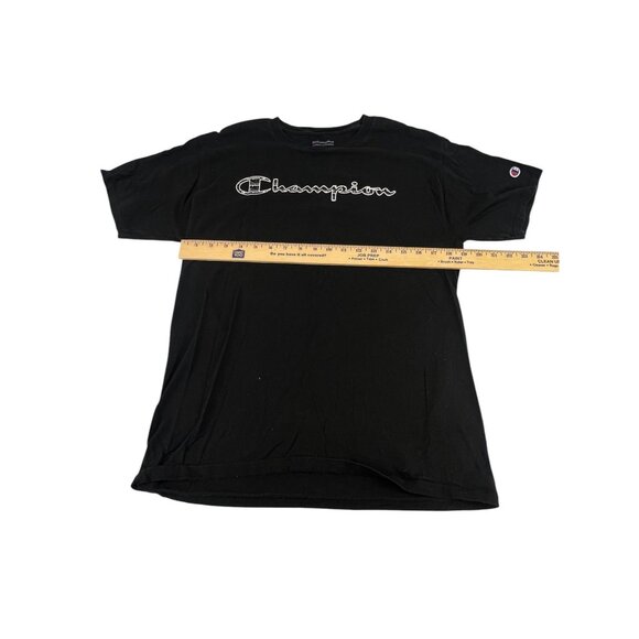 Champion Short Sleeve Logo T-Shirt Black Authentic Athleticwear Size M Goth - Picture 4 of 9